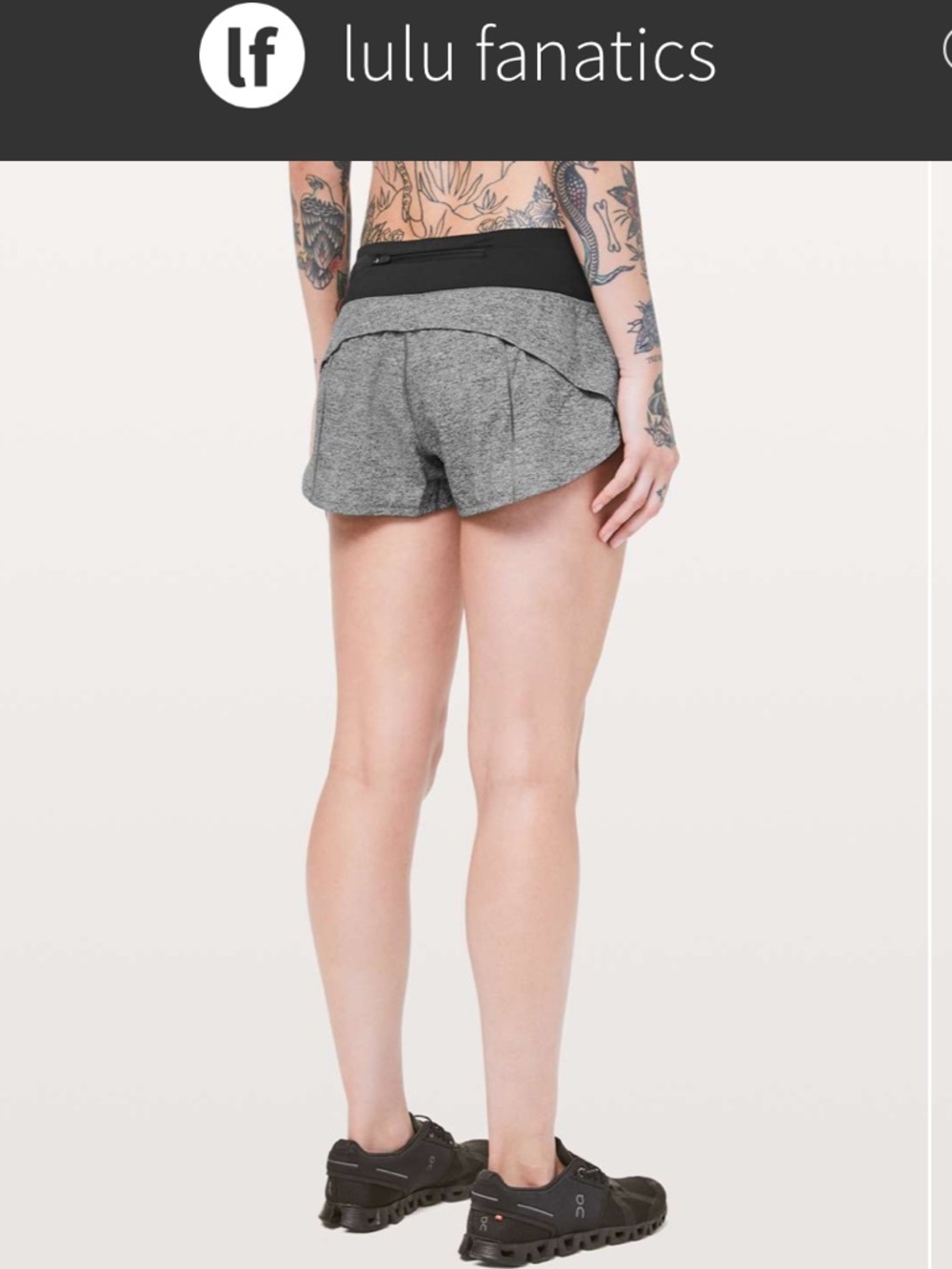 Lululemon Speed Up Short 2.5" Sz 6 Heather Lux Multi Black 6147